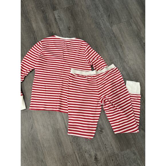 Victoria's Secret Pajama Set Red & White Stripe Medium Cotton Holiday Christmas - Picture 5 of 7